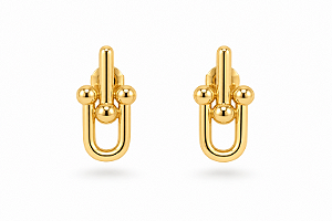 Brinco Geométrico Minimalista – Banho de Ouro 18K