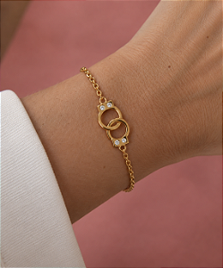 Pulseira algema mini elo