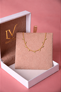 Colar Choker de Folhinhas