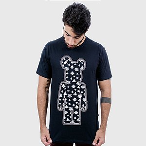Camiseta Masculina Preta  Manga Curta Indian Hardivision