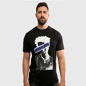 Camiseta Masculina Preta Manga Curta Sid Hardivision