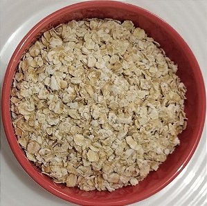 Aveia em flocos finos, com 500g.