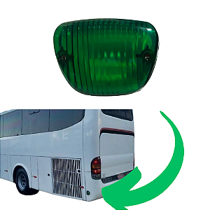 Lanterna Delimitadora Mercosul Marcopolo G6 GVI Seta lateral Verde Lente Alta 50408