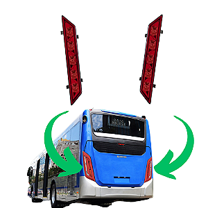 Lanterna Traseira Ônibus Caio Apache Vip 5led Vm