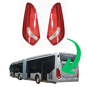 Lanterna Traseira Onibus Caio Millenium Brt Led 2210032001 2210032002