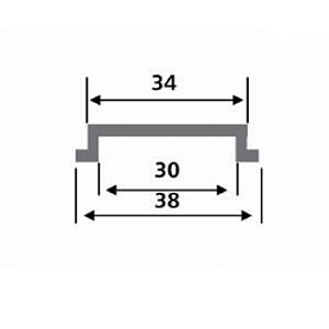 Perfil Aluminio Fixação Lateral Fixa PVC Busscar