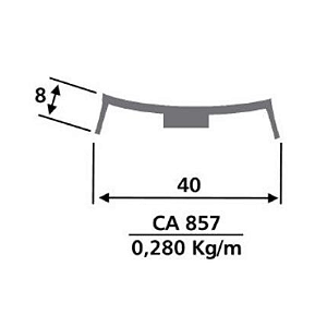 Perfil aluminio facao ext Lateral Caio Gabriela amelia antigo CA857