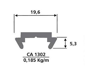 Perfil aluminio facao pingadeira comil condutierre / Gallegiante 003060