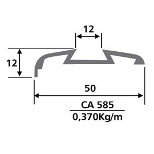 Perfil Aluminio ônibus CA585