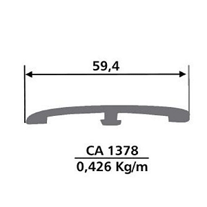 Perfil Aluminio Capa facão lateral externo ônibus CA1378