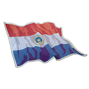 Adesivo externo lateral bandeira pais paraguai Onibus todos