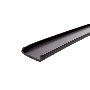 Perfil Pvc 98080728 Acabamento Onibus Preto 6m Fino