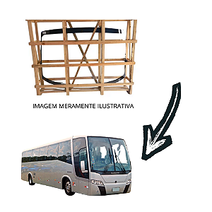 Parabrisa bi-partido LD Busscar Vissta buss low / Marte 340 - 197X125,5CM