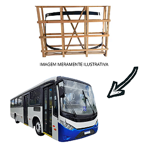 Parabrisa inteiriço marcopolo senior midi Idealle 600 Verde 247,5X146,5CM