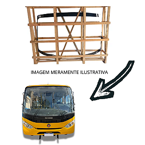 Parabrisa inteiriço Marcopolo Senior midi / Idealle 600 Incolor 247,5X146,5CM