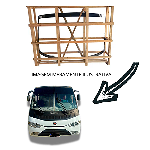 Parabrisa bipartido ônibus Marcopolo 2005 Incolor 106,5X146,5CM