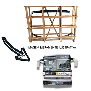 Parabrisa bipartido marcopolo viaggio G4 GIV Baixo 1985 Incolor 114X141CM