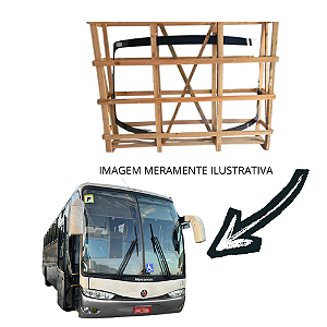 Parabrisa Bipartido Onibus Marcopolo viaggio 1050 G6 Incolor 192,5X129,5