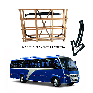 Parabrisa inteiriço Volare W9 Fly itinerario central Incolor 130X216CM