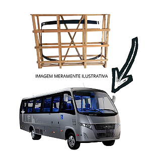 Parabrisa inteiriço Volare W9 Fly Com itinerario Ld Incolor 128X217CM