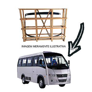 Parabrisa inteiriço Volare A6 / A8 / V6 / V8 2014 Incolor 185,5X128CM