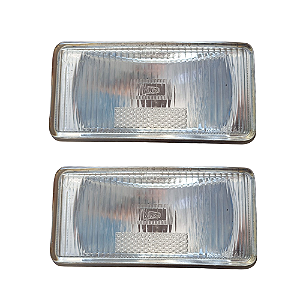 Par Bloco Ótico Farol Milha retangular 15X7CM Carello Santana 91/97