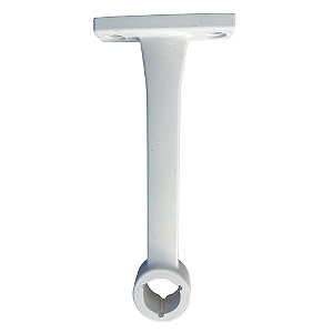 Suporte Tubo balaustre corrimão teto 26CM Sem passa Fio Cinza Claro