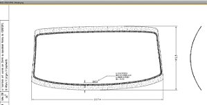 Parabrisa inteiriço Onibus Mascarello Gran Mini Incolor 141X207,5CM
