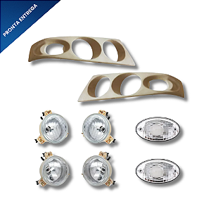 Kit Farol com moldura Volare agrale V5 V6 V8 W8 W9 *PRONTA ENTREGA*