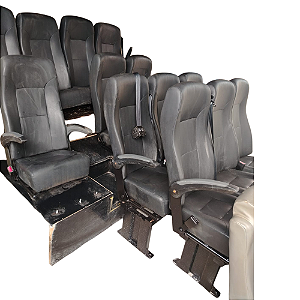 Jogo Bancada banco poltrona 13 Lugares mbb sprinter 415 Couro