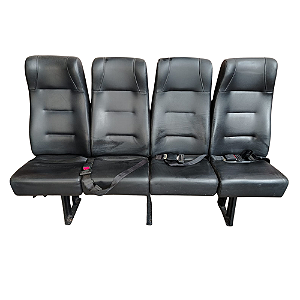 Bancada Sprinter 4 Lugares couro Fixo preto van e adaptações