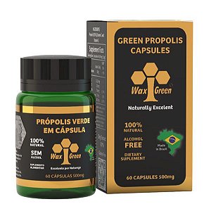 Propolis Verde (500mg) 60 Cápsulas - Wax Green