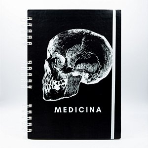 Caderno Universitário - Capa Preta Profissão Medicina