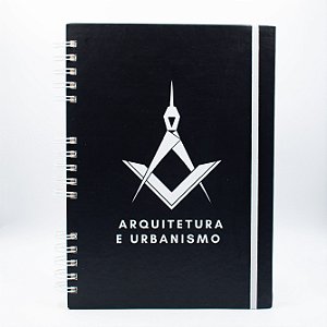Caderno Universitário - Capa Preta Profissão Arquitetura e Urbanismo