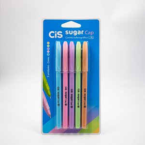 Caneta Cis Sugar Cap c/5 unidades