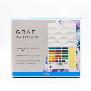 Graf Watercolor Aquarela em Pastilhas (24 Cores)