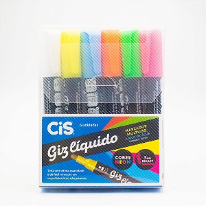 Marcador Multiuso Giz Líquido c/6