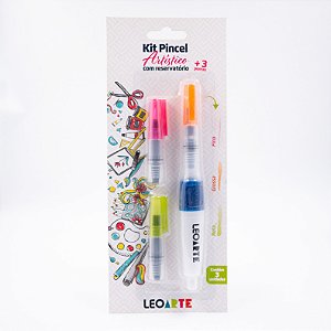 Kit Pincel Artístico com Reservatório + 3 pontas