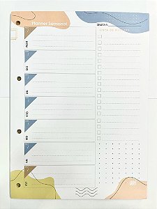 Bloco Planner  Semanal Para Fichário c/30 Folhas A4 Yes