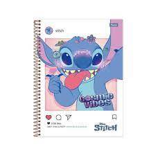 Caderno Universitário Stitch Cosmic Vibes160 folhas - 10 Matérias