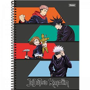 Caderno Universitário Jujutsu Kaisen 80 folhas 1 Matéria Capa 3