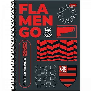 Caderno Universitário Flamengo 160 folhas 10 Matérias Capa 2