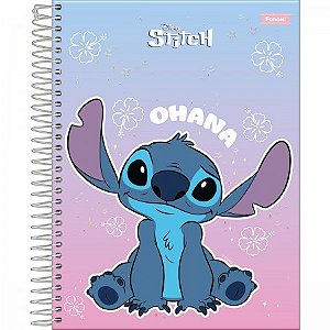 Caderno Colegial Stitch Ohana 80 folhas - 1 Matéria