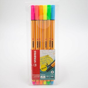 Caneta Stabilo Fineliner Point 88 Neon 0.4mm - Stabilo