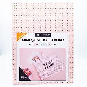 Mini Quadro Letreiro - Bee Unique- Rosa