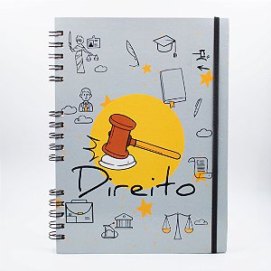 Caderno Universitário Espiral - Profissão Direito colorido