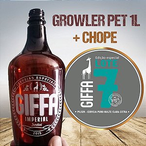 CHOPE GIFFA PILSEN LOTE 7 em GROWLER PET 1L (Entregas apenas para Jundiaí e região)