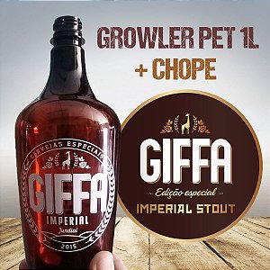 CHOPE GIFFA IMPERIAL STOUT em GROWLER PET 1L (Entregas apenas para Jundiaí e região)