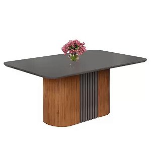 MESA DJ MUNIQUE - TAMPO CHANFRADO - 1,70 x 90 - FREIJÓ/CINZA URBANO