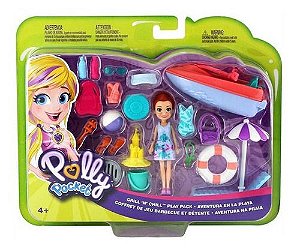 Boneca Polly Pocket Helicóptero de Aventura Mattel - Blanc Toys